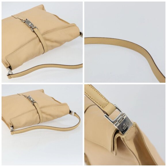 GUCCI Jackie Shoulder Bag Leather Beige Auth ep11140 - Picture 15 of 16